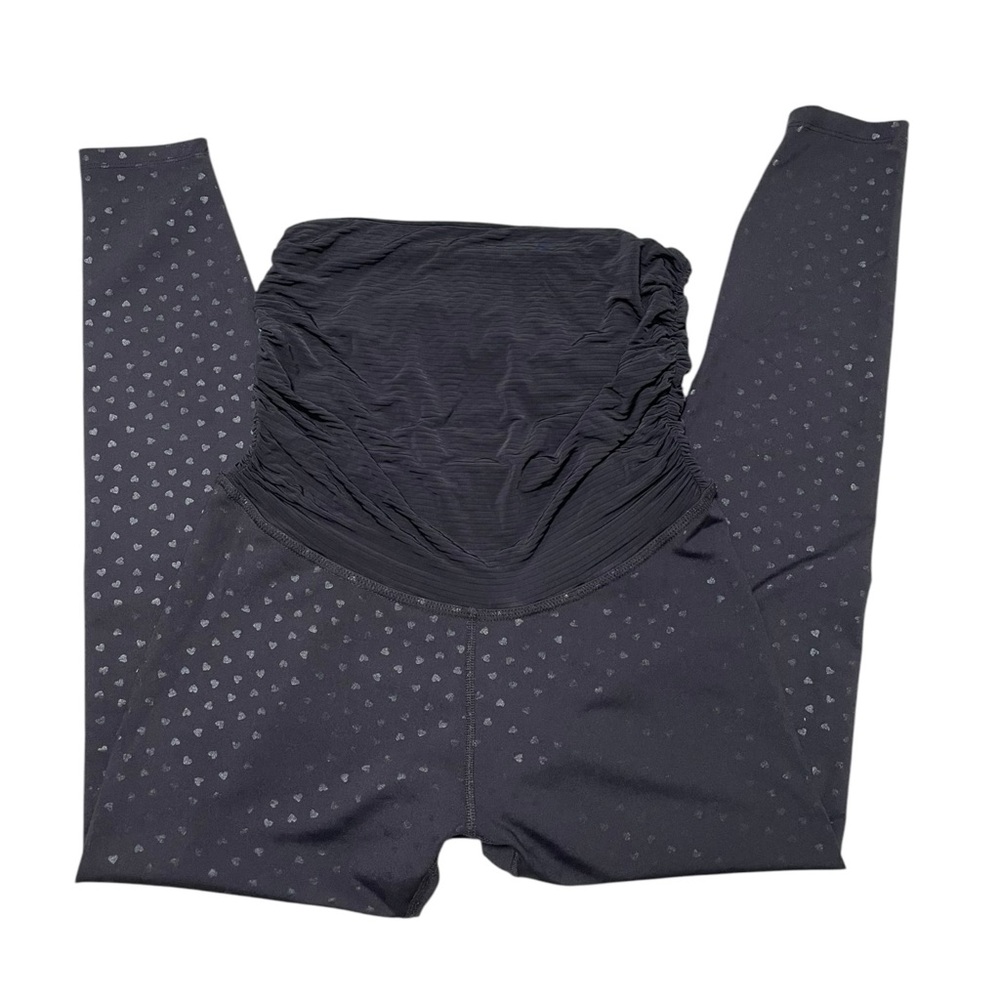 Beyond Yoga Leggings Womens Large Hearts PowerShine High Waisted Maternity Midi - Picture 5 of 12